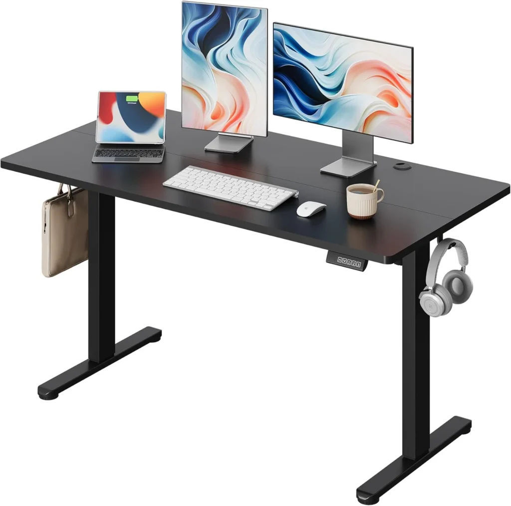 Escritorio elevable DEVAISE 140x70cm Negro