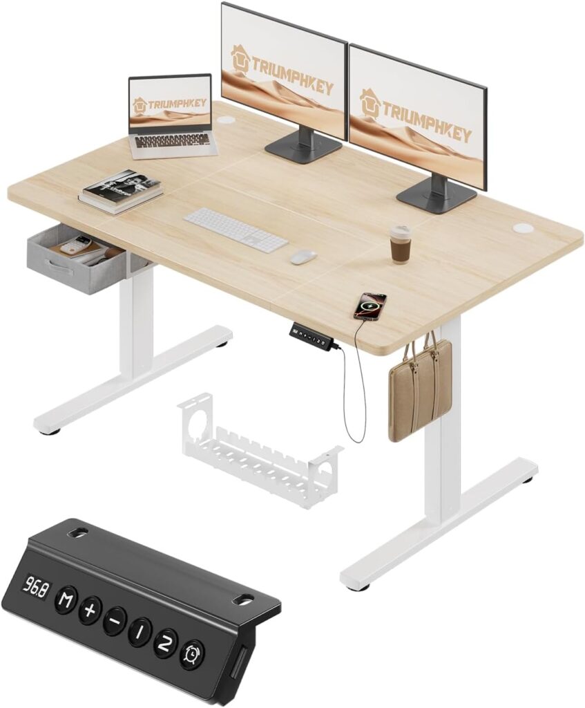 Escritorio elevable TRIUMPHKEY roble con cajón