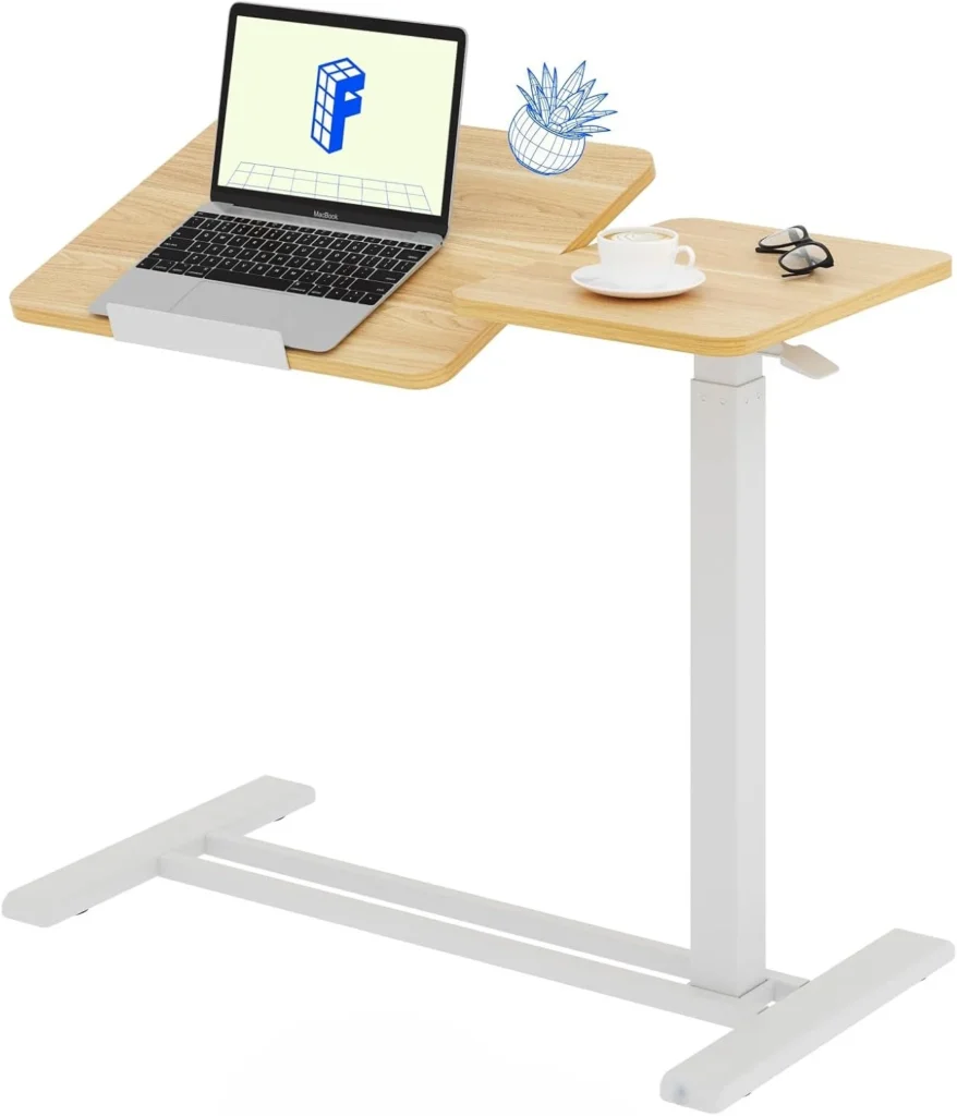 Escritorio elevable manual FlexiSpot con Resorte de Gas color Arce