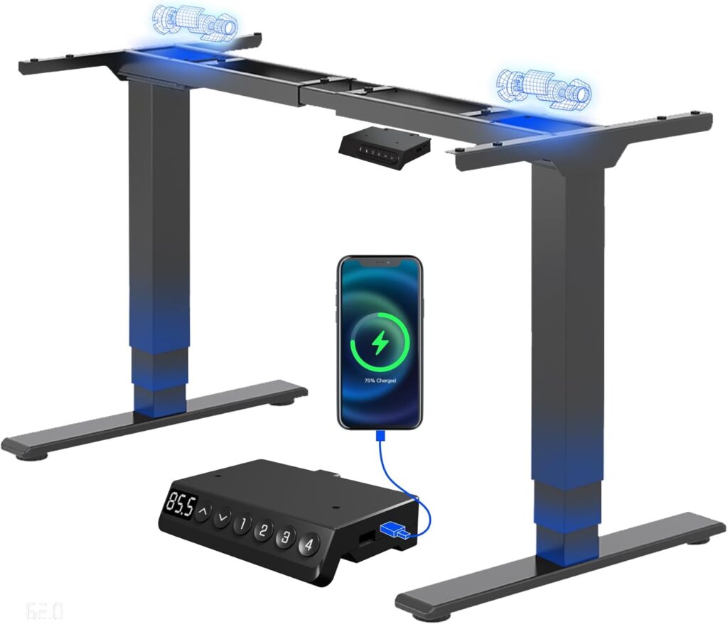 Marco FlexiSpot EC5 Plus escritorio elevable Negro