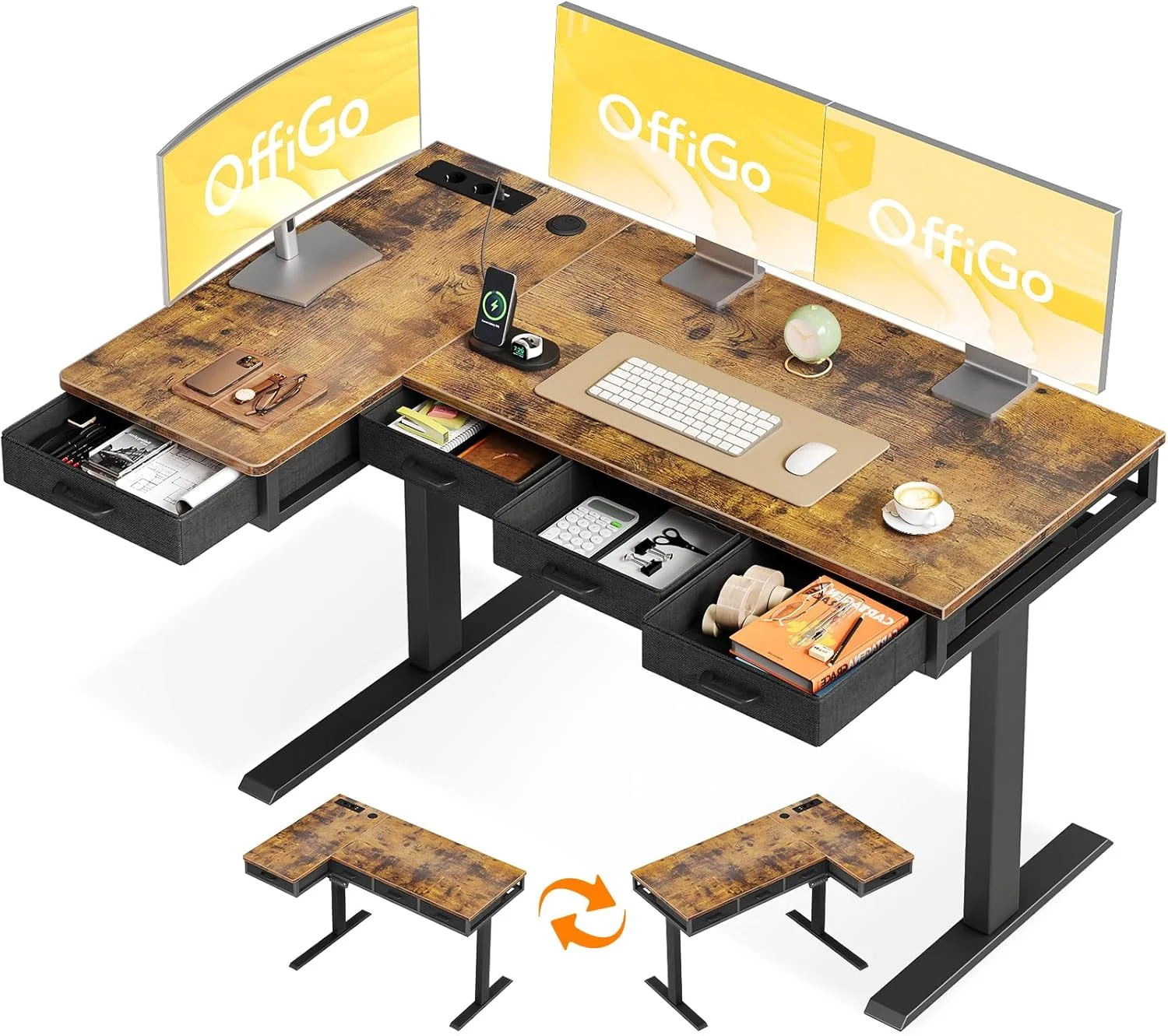 Escritorio elevable esquinero barato